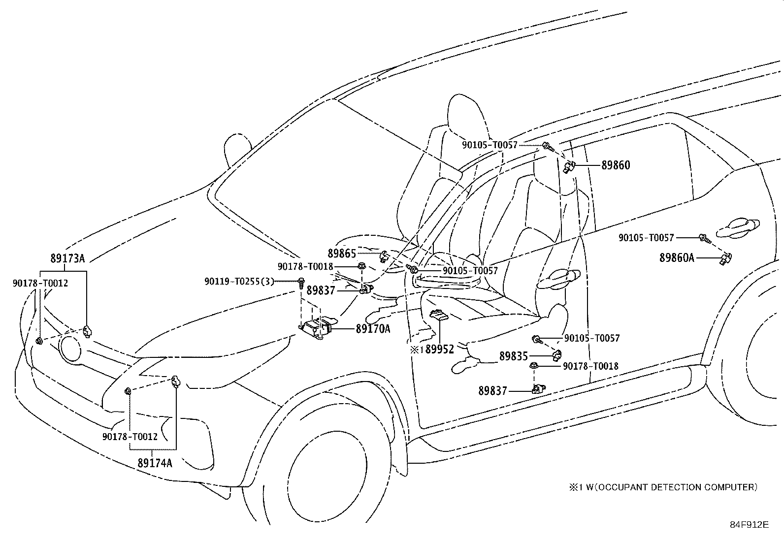 89170-0K400 COMPUTER ASSY, AIR BAG product image