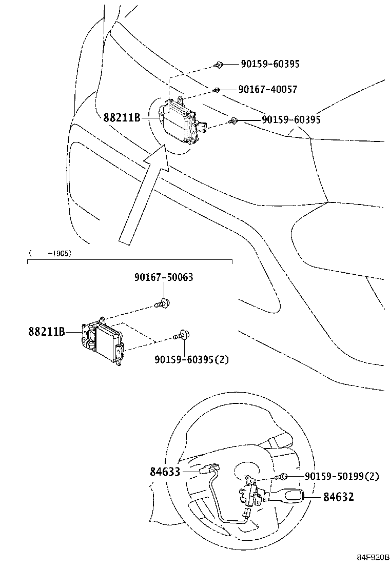 88210-0K020 SENSOR ASSY, MILLIMETER WAVE RADAR product image