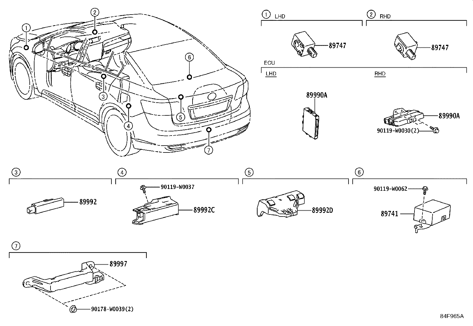 89741-05080 RECEIVER, DOOR CONTROL product image