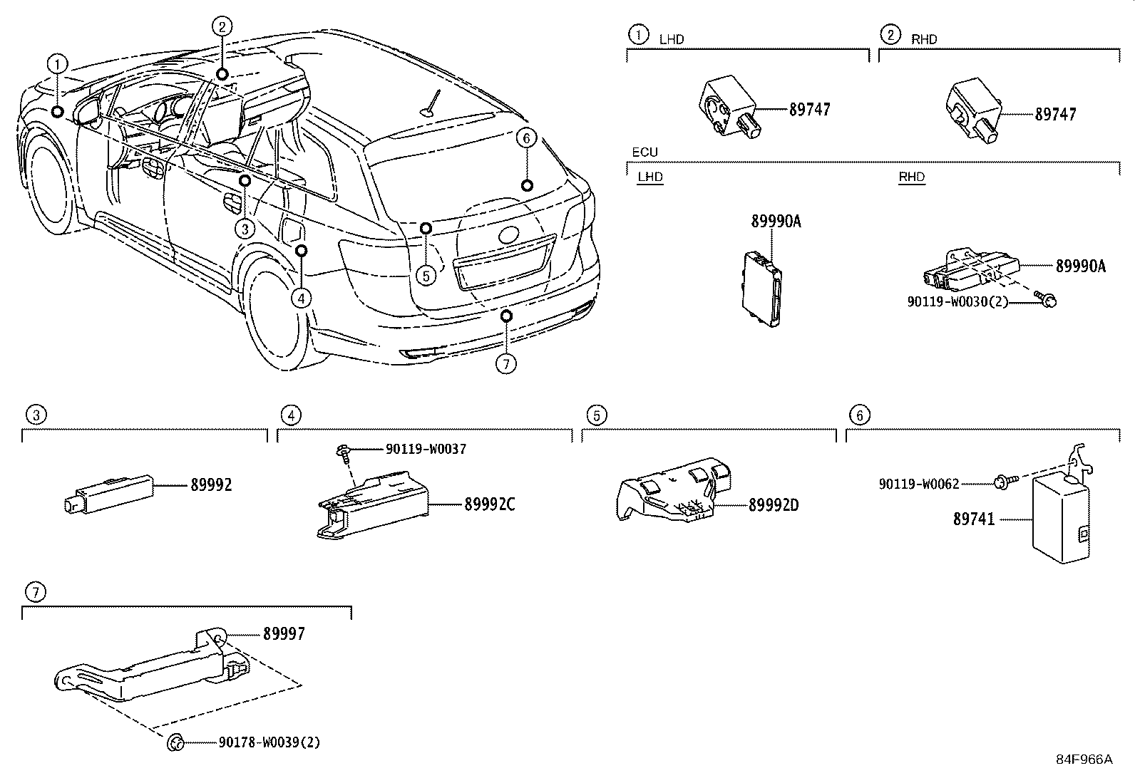 89741-05080 RECEIVER, DOOR CONTROL product image