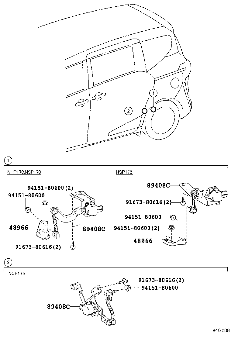 48966-52040 BRACKET, SENSOR CONNECTING, REAR product image