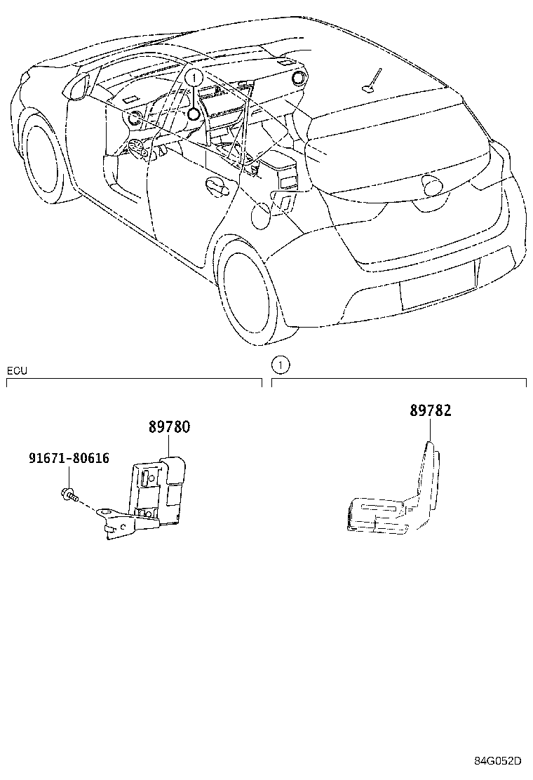 Toyota 89780-12420 COMPUTER ASSY, TRANSPONDER KEY
