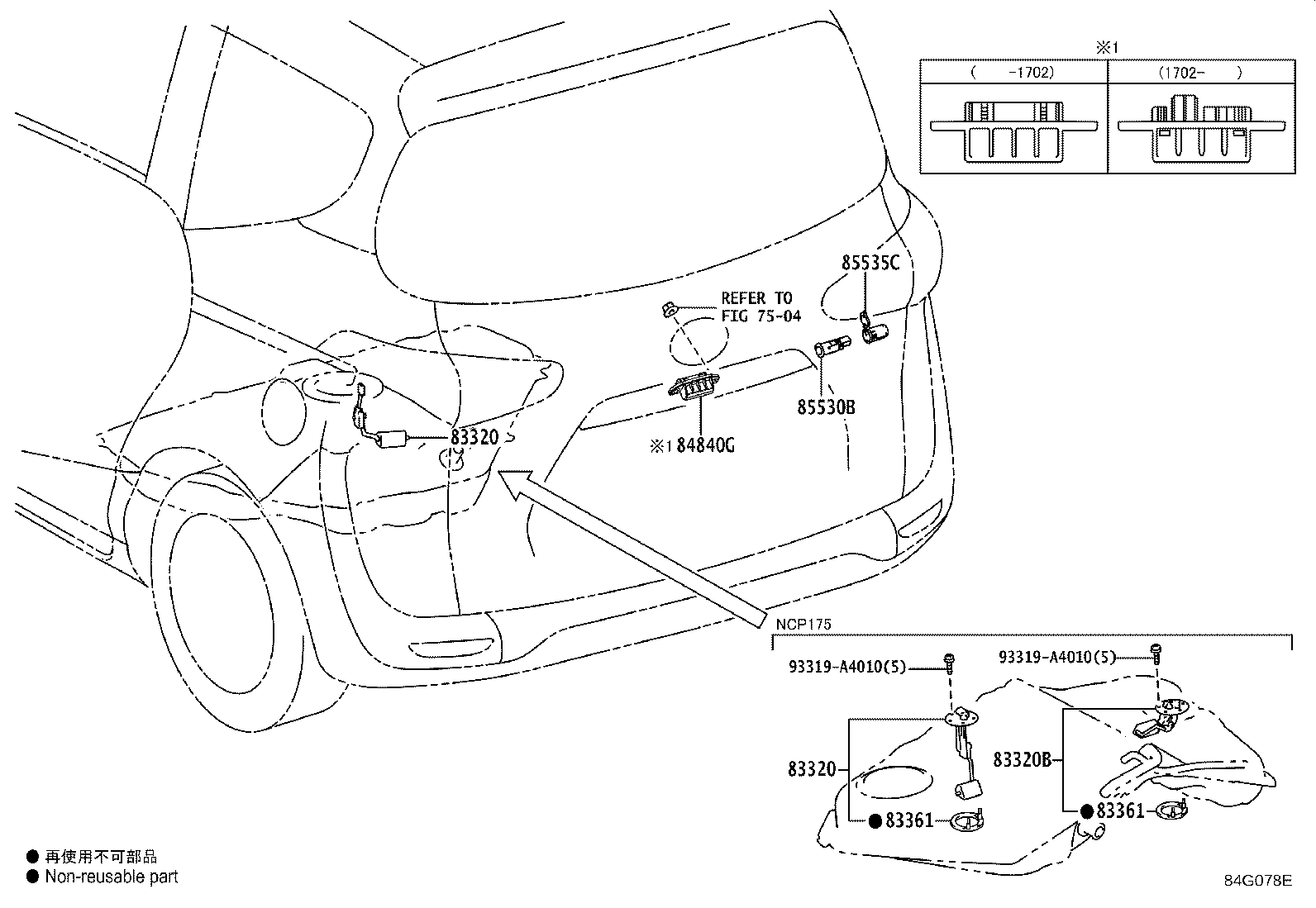 84140-76210 SWITCH ASSY, HEADLAMP DIMMER product image