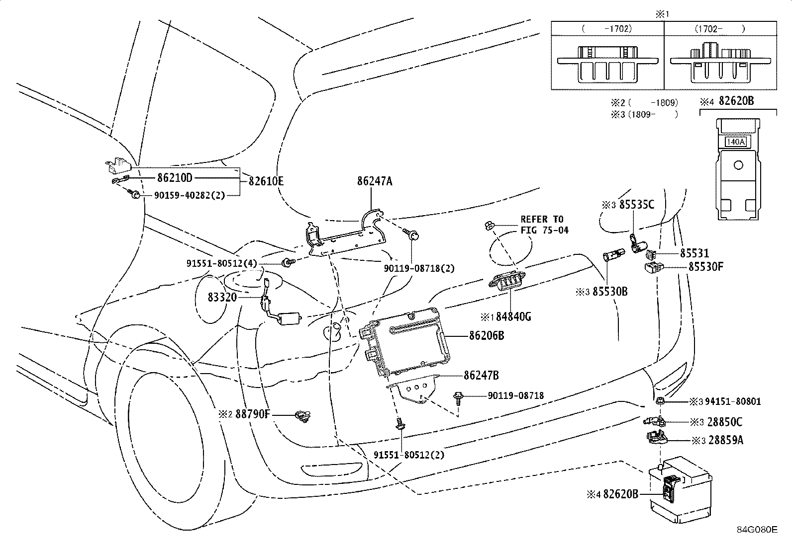 84140-76210 SWITCH ASSY, HEADLAMP DIMMER product image