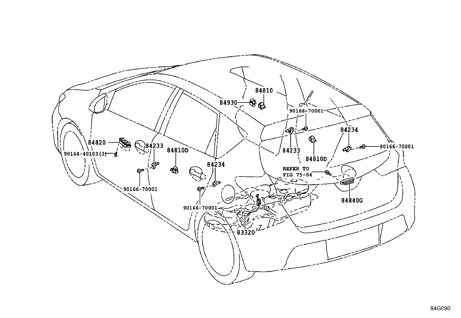 84140-62020 SWITCH ASSY, HEADLAMP DIMMER product image