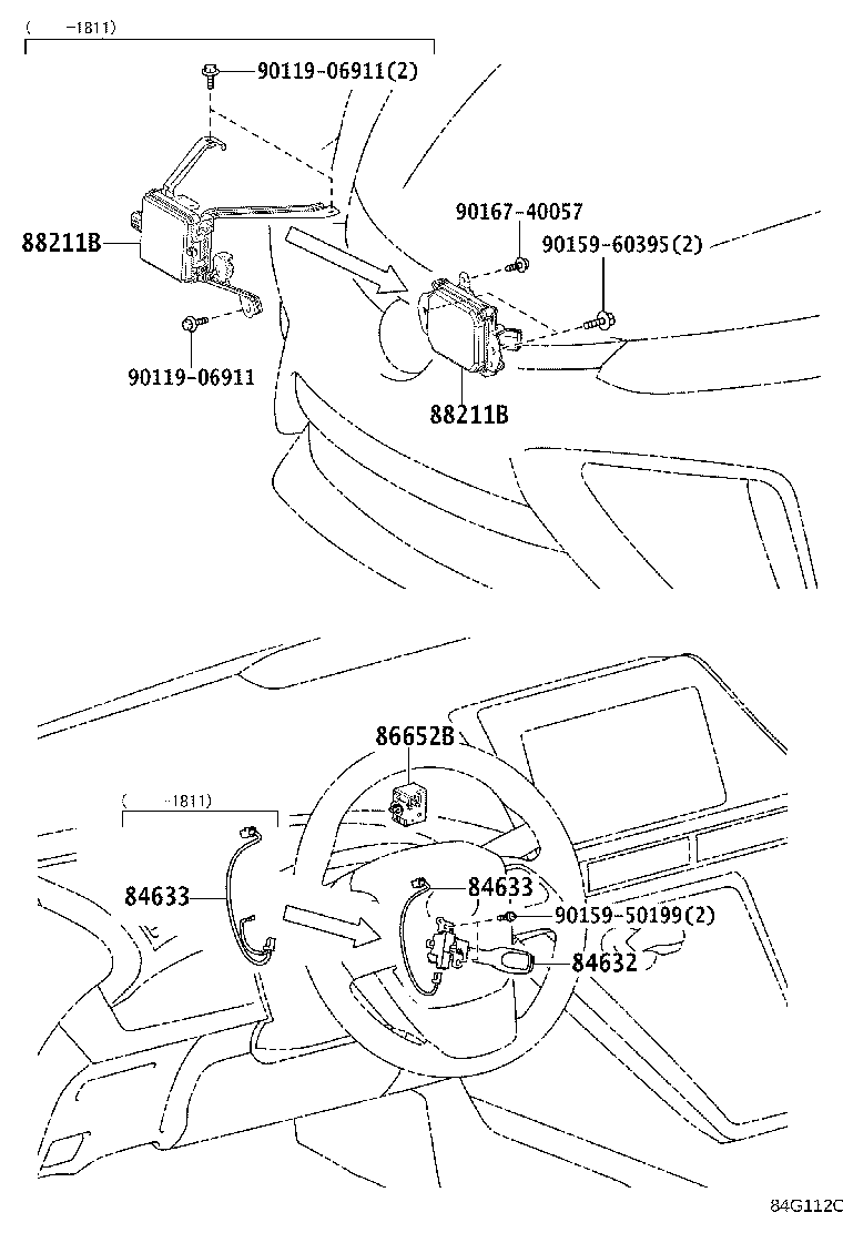 Toyota 88210-62010 SENSOR ASSY, MILLIMETER WAVE RADAR