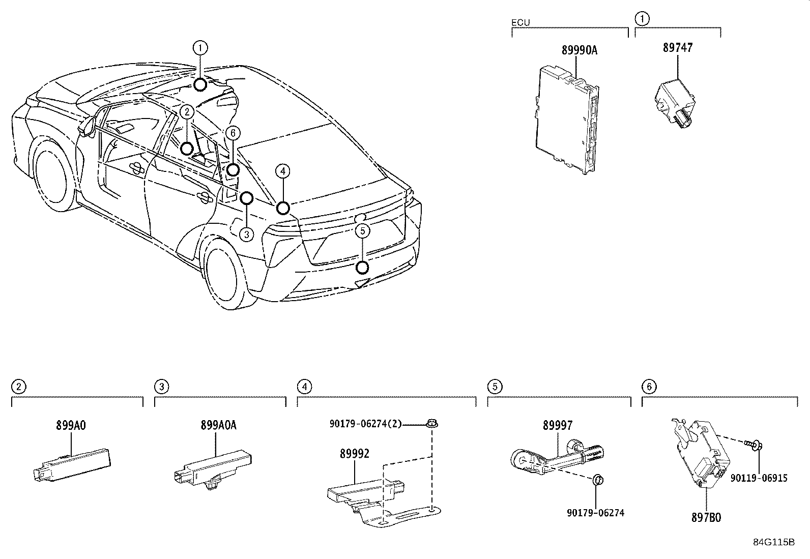 897B0-62020 RECEIVER ASSY, ELECTRICAL KEY & TPMS product image