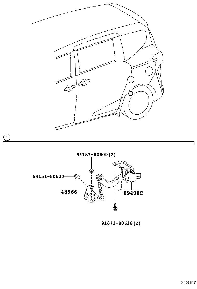 48966-68010 BRACKET, SENSOR CONNECTING, REAR product image