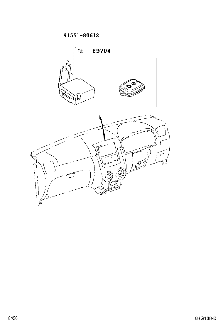 89741-BZ110 RECEIVER, DOOR CONTROL product image