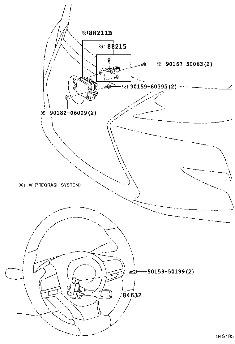 88210-33080 SENSOR ASSY, MILLIMETER WAVE RADAR product image