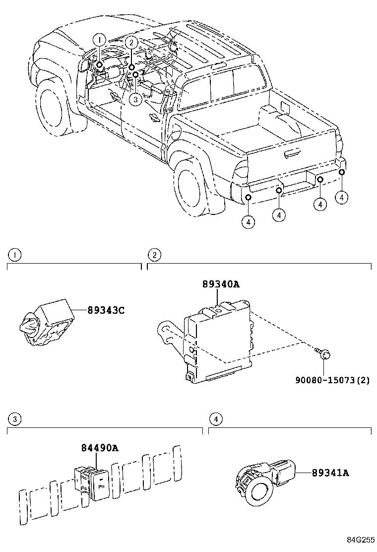 89340-04010 COMPUTER ASSY, CLEARANCE WARNING product image