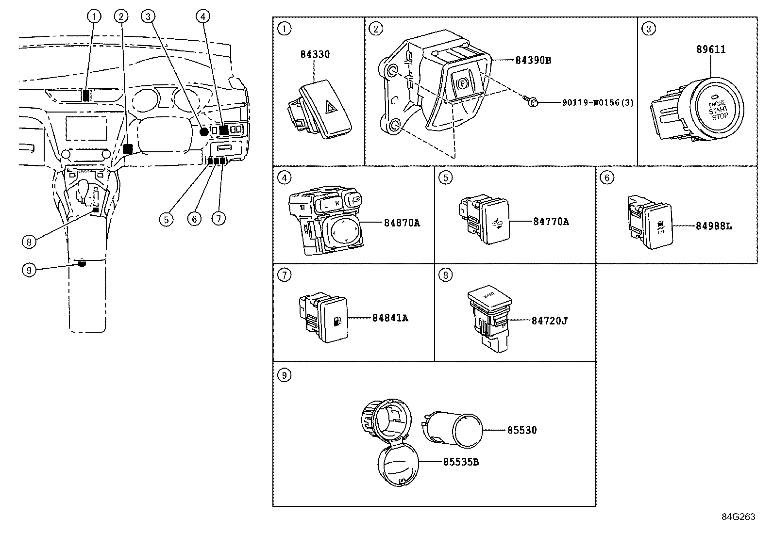 82662-05331 COVER, RELAY BLOCK, UPPER, NO.1 product image