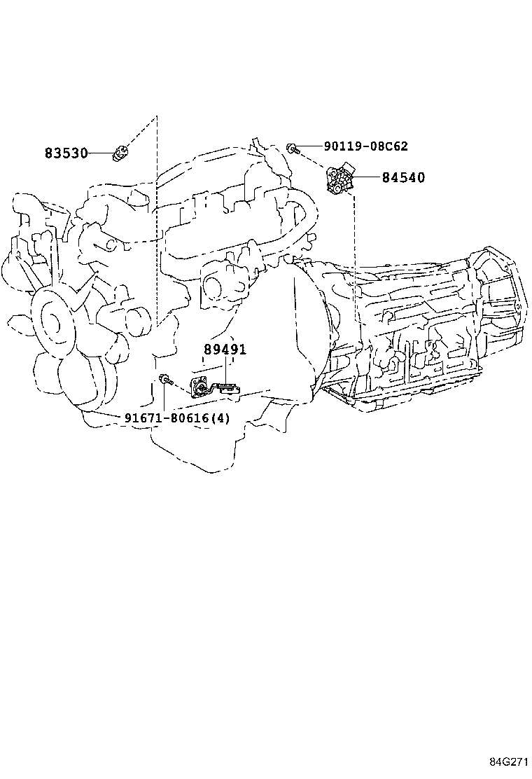84332-60360 SWITCH ASSY, HAZARD WARNING SIGNAL product image