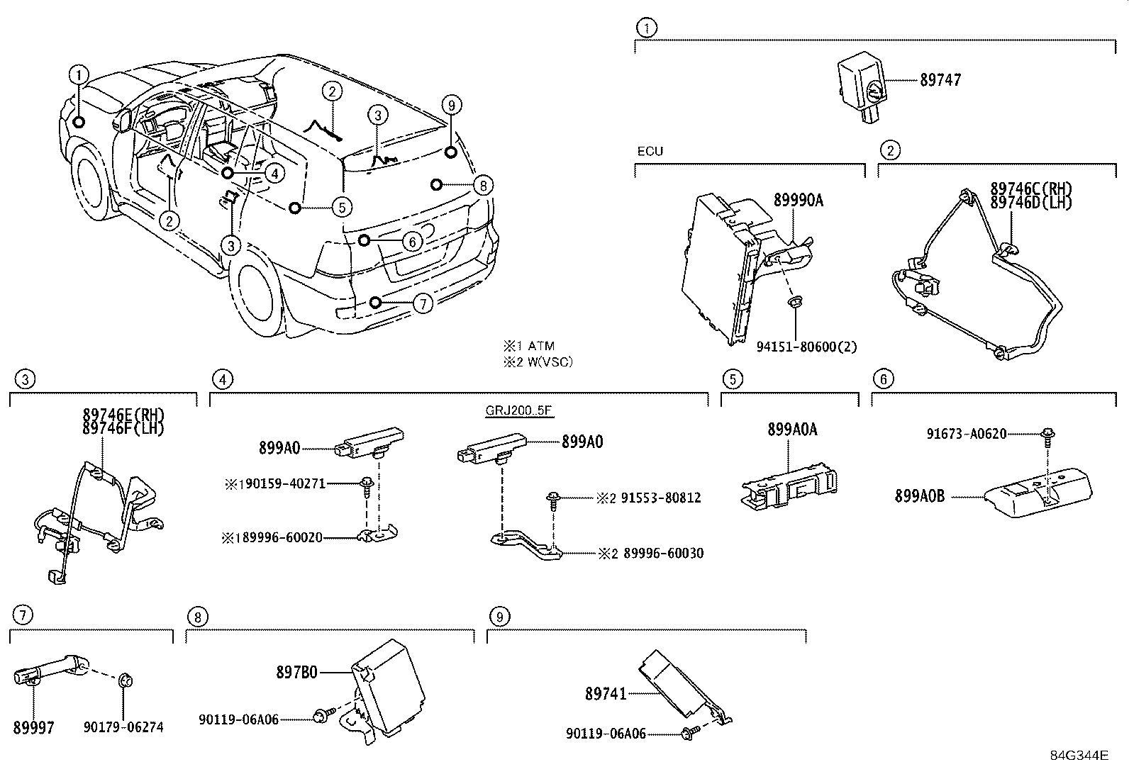 89741-60571 RECEIVER, DOOR CONTROL product image