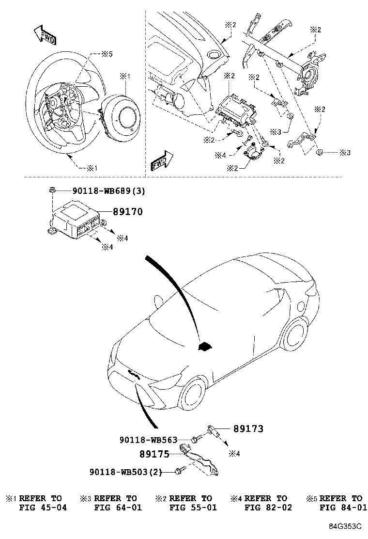 89170-WB007 SENSOR ASSY, AIR BAG product image