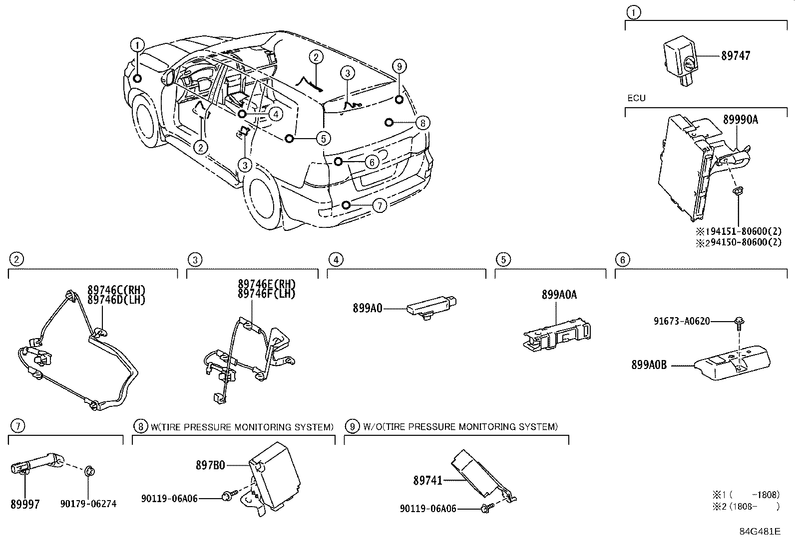 897B0-60040 RECEIVER ASSY, ELECTRICAL KEY & TPMS product image
