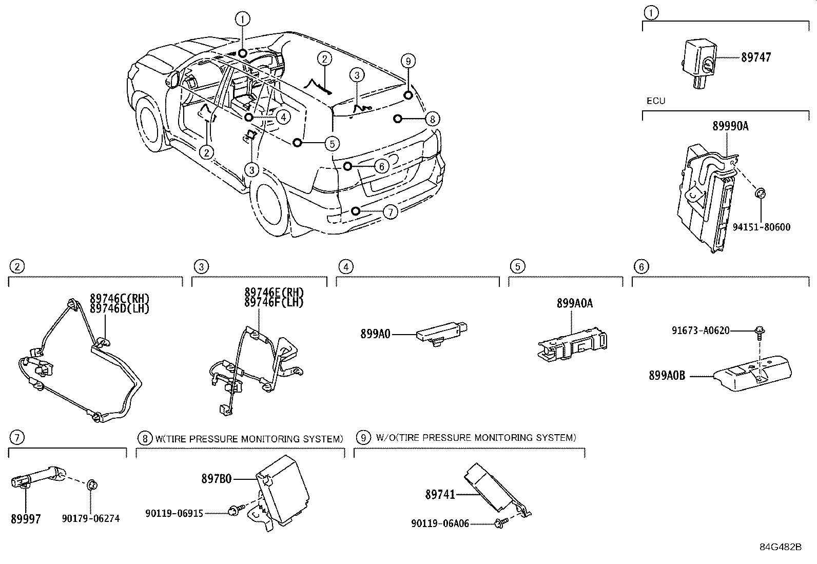 897B0-60040 RECEIVER ASSY, ELECTRICAL KEY & TPMS product image