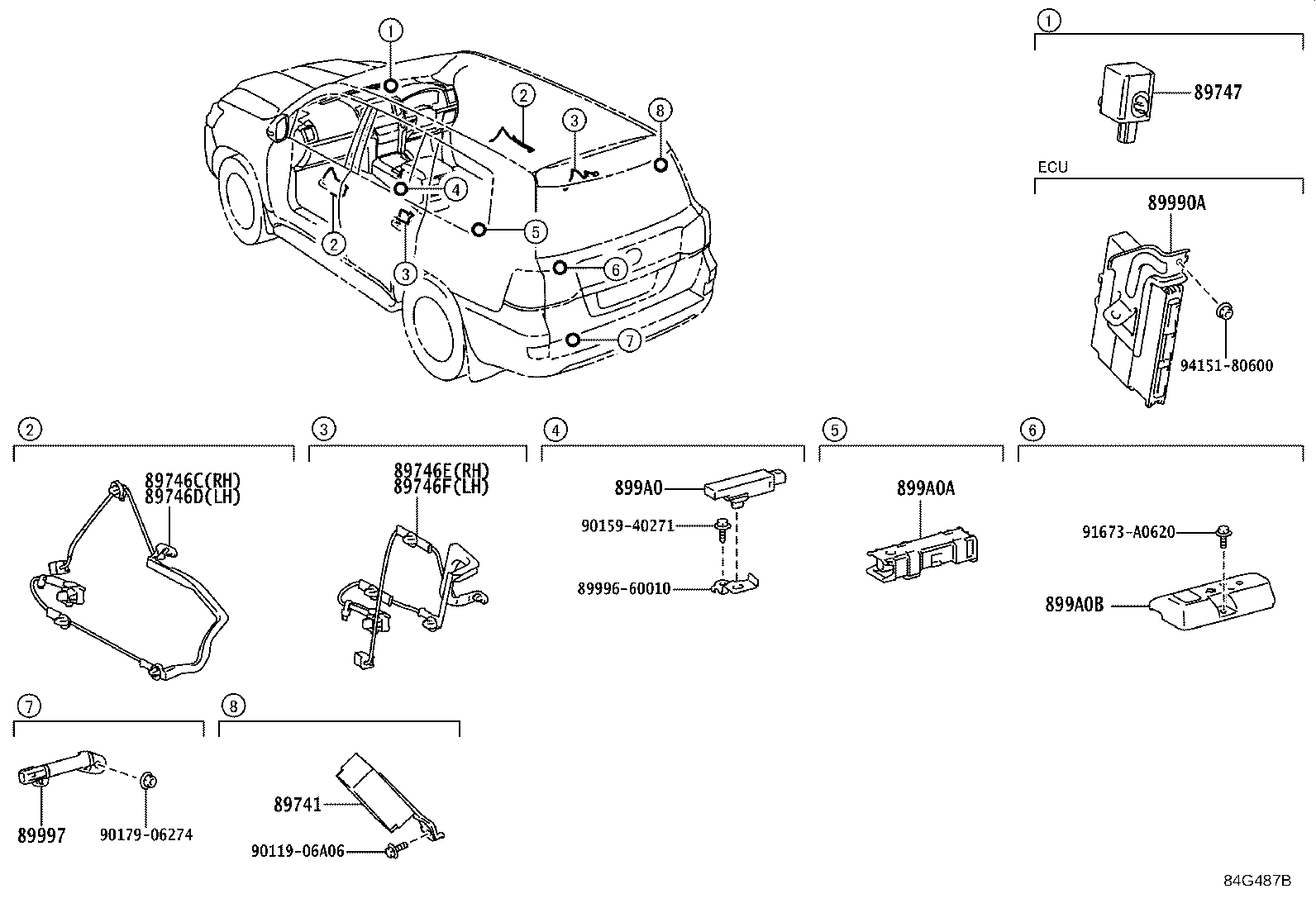 89740-60041 RECEIVER, DOOR CONTROL product image