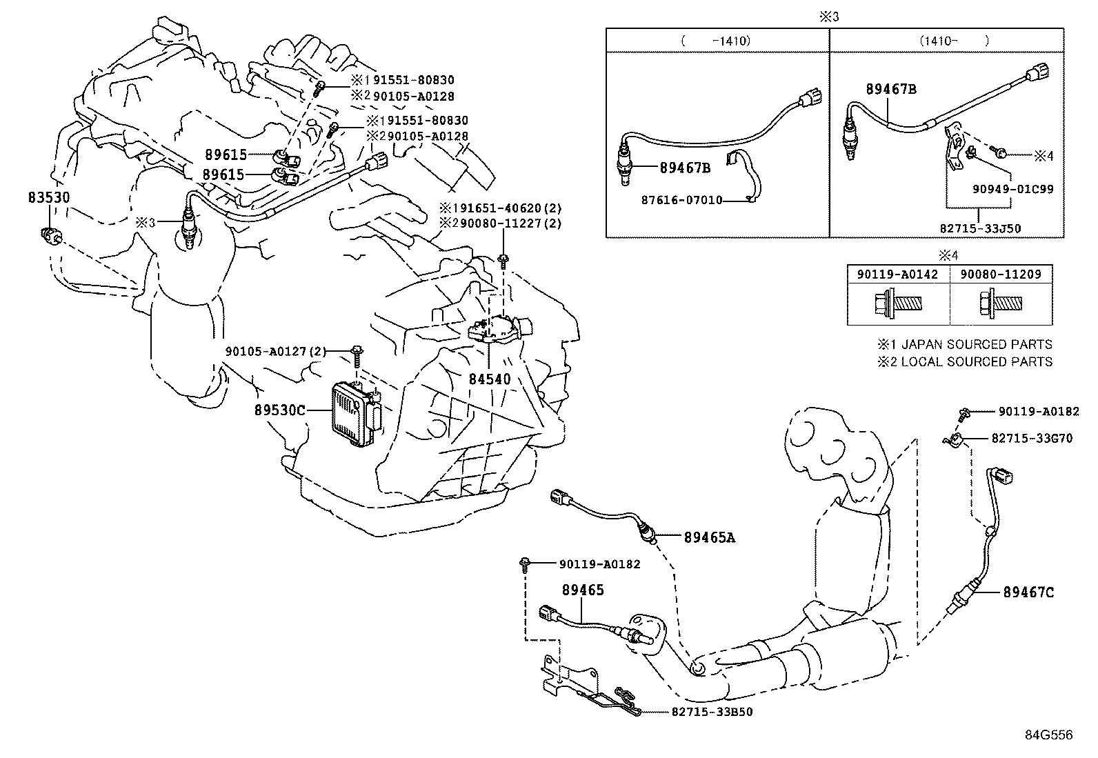 84332-07030 SWITCH ASSY, HAZARD WARNING SIGNAL product image