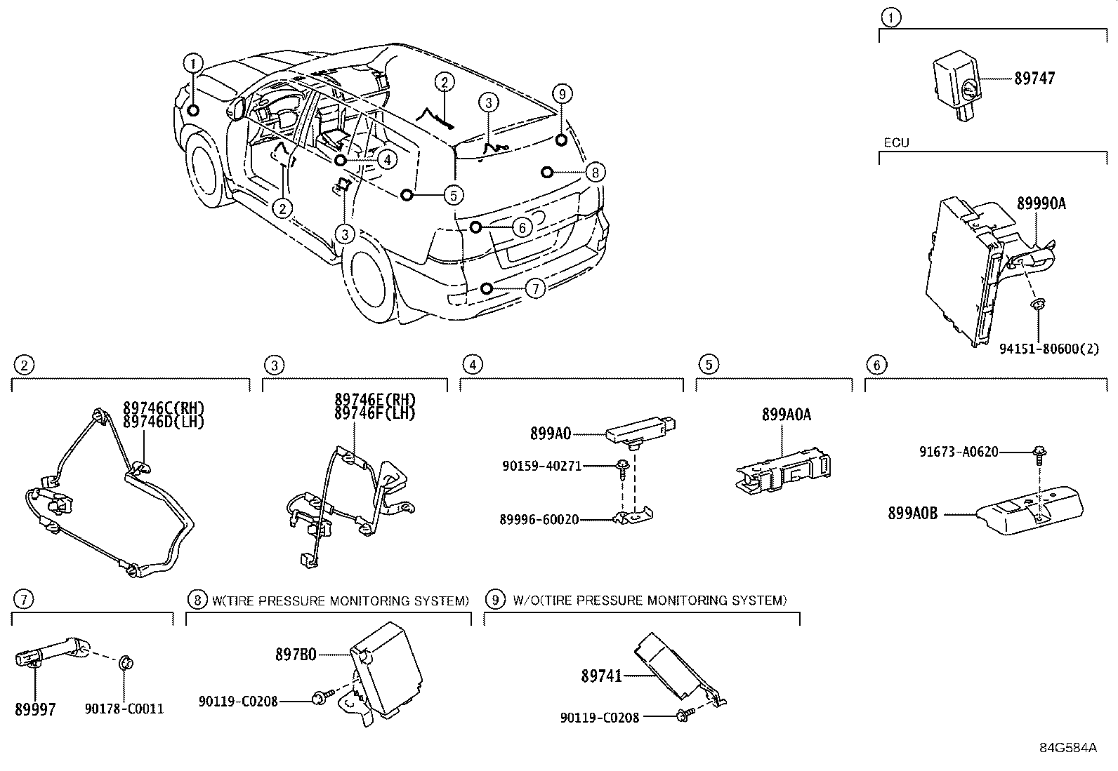 897B0-60030 RECEIVER ASSY, ELECTRICAL KEY & TPMS product image