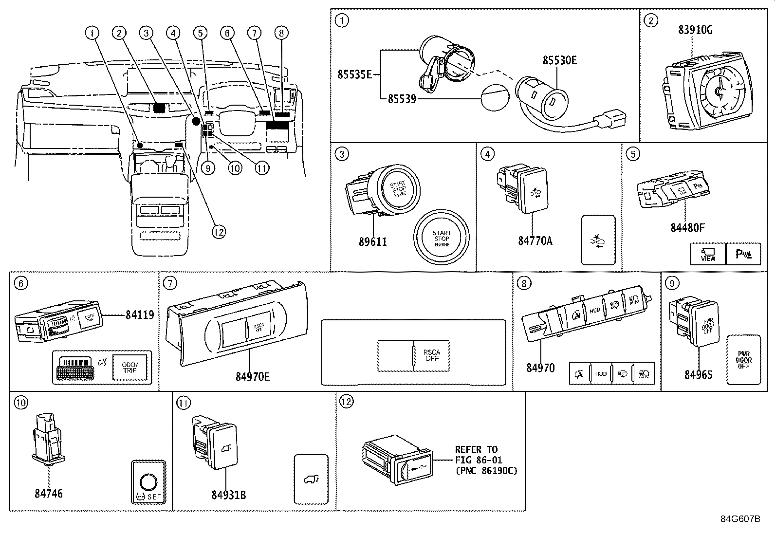 85535-60150 COVER, POWER OUTLET SOCKET, NO.2 product image
