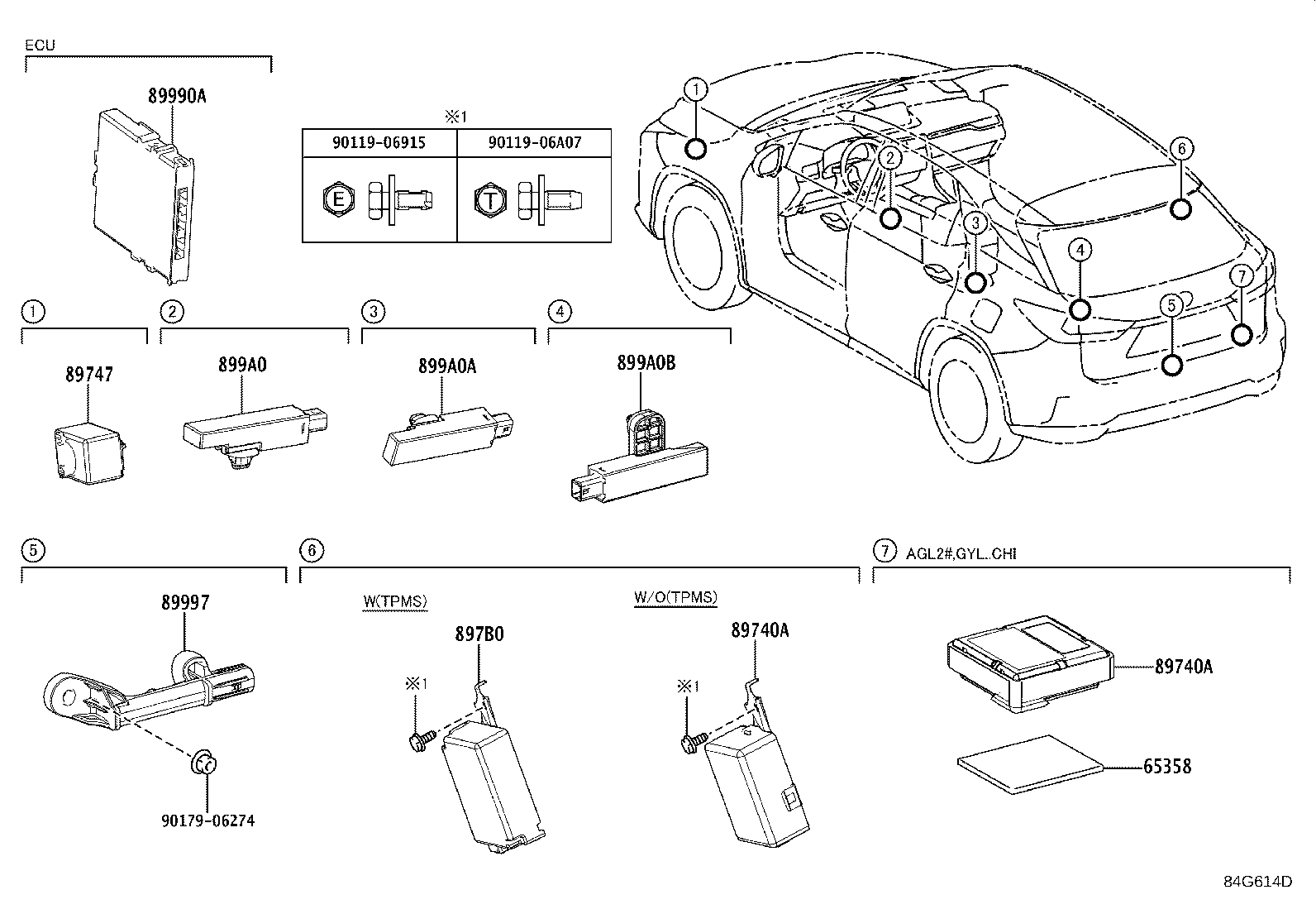 897B0-48060 RECEIVER ASSY, ELECTRICAL KEY & TPMS product image