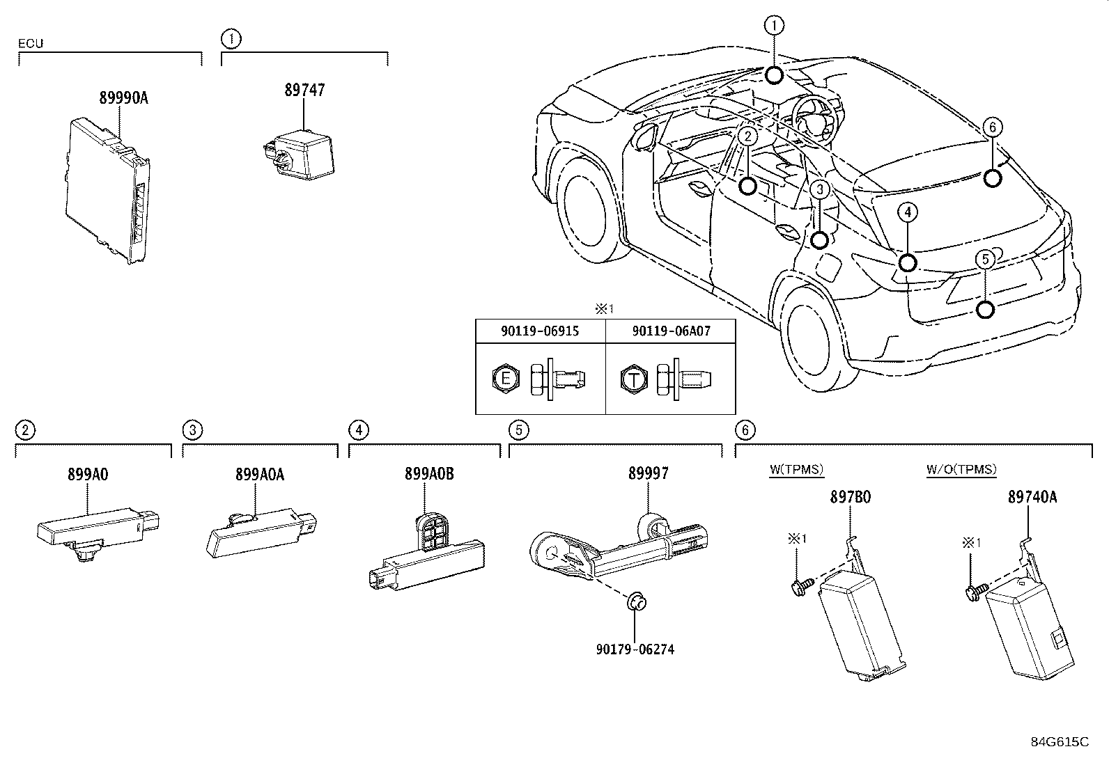 897B0-48060 RECEIVER ASSY, ELECTRICAL KEY & TPMS product image
