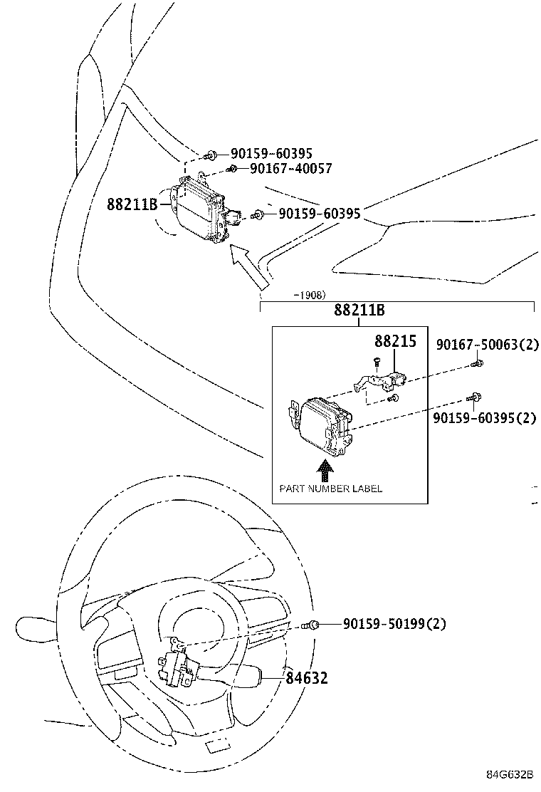 Toyota 88210-48121 SENSOR ASSY, MILLIMETER WAVE RADAR