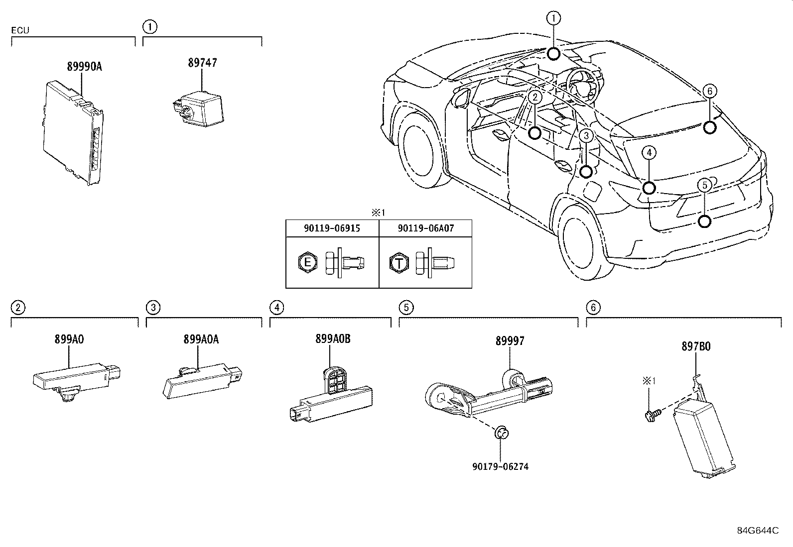 897B0-48010 RECEIVER ASSY, ELECTRICAL KEY & TPMS product image