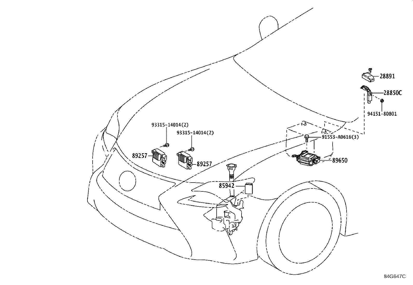 84140-24150 SWITCH ASSY, HEADLAMP DIMMER product image