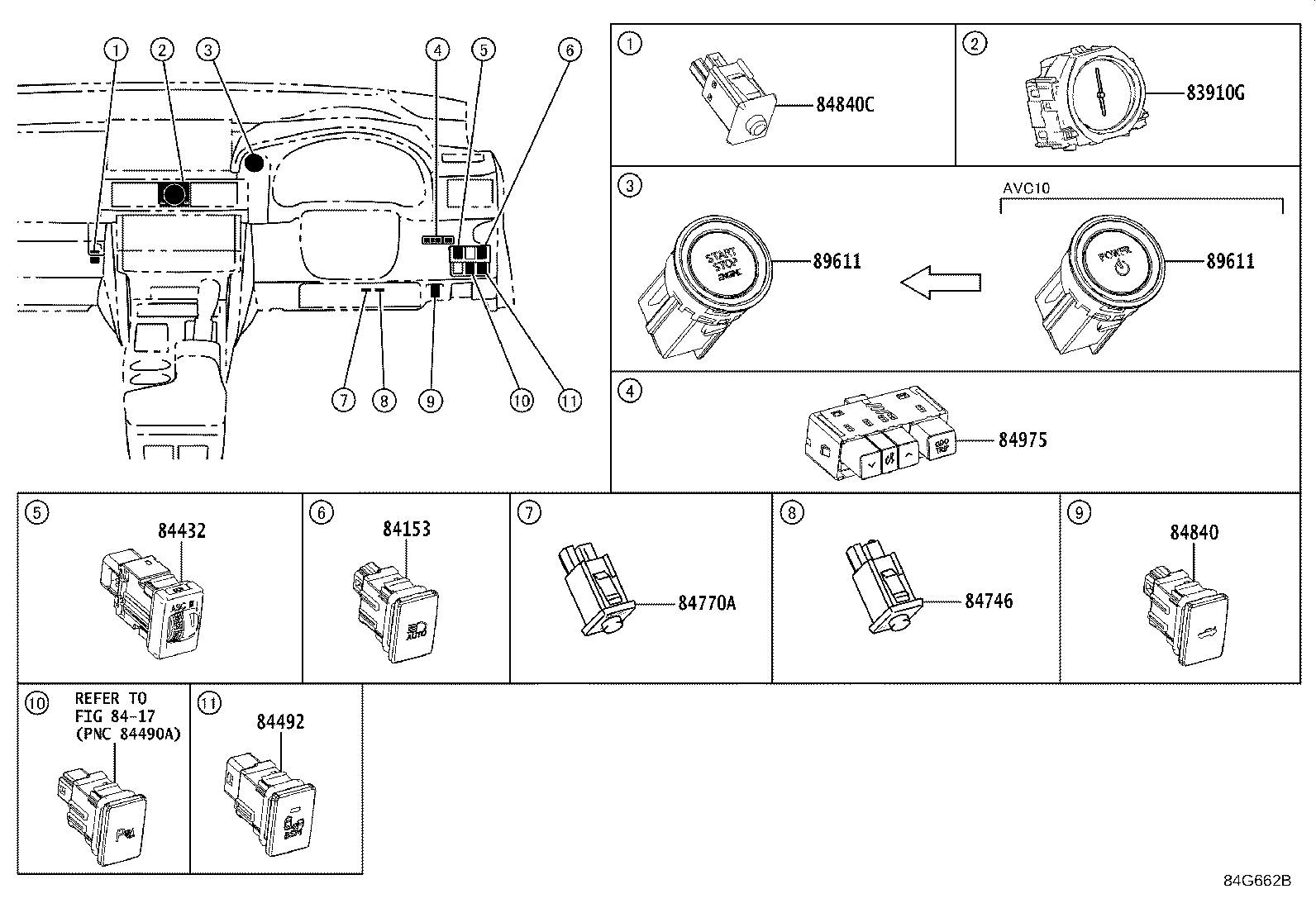 84140-24150 SWITCH ASSY, HEADLAMP DIMMER product image