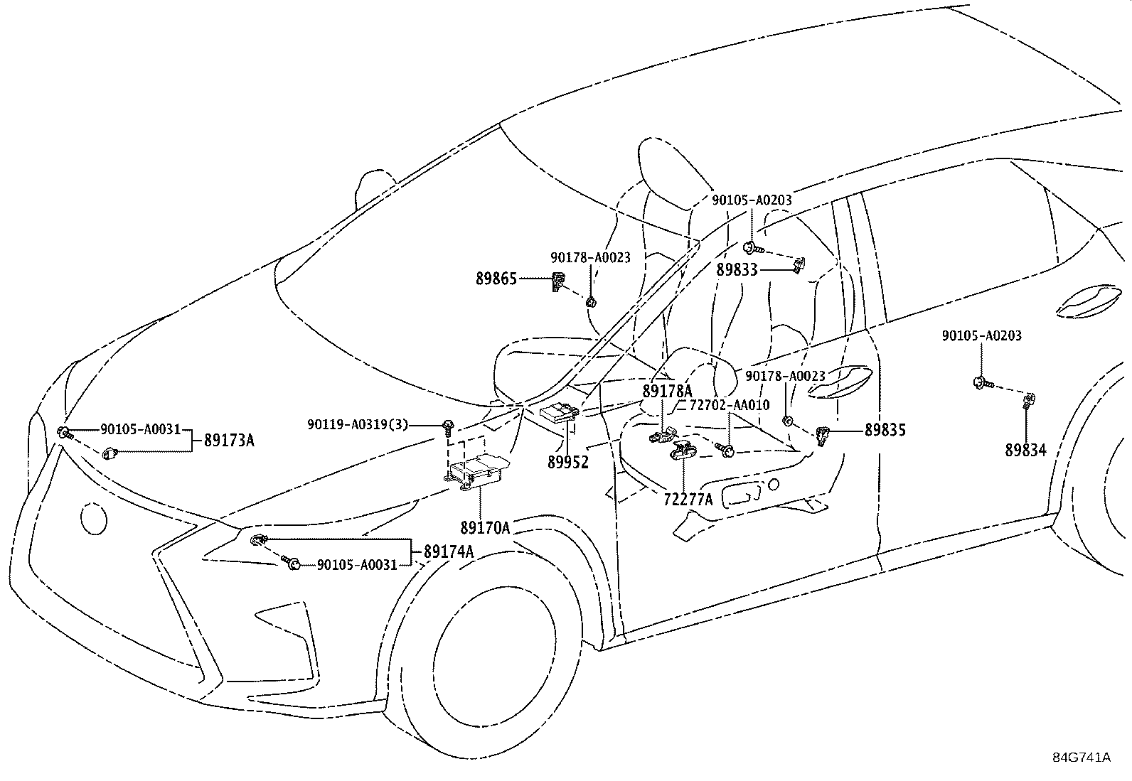 89170-0E310 COMPUTER ASSY, AIR BAG product image