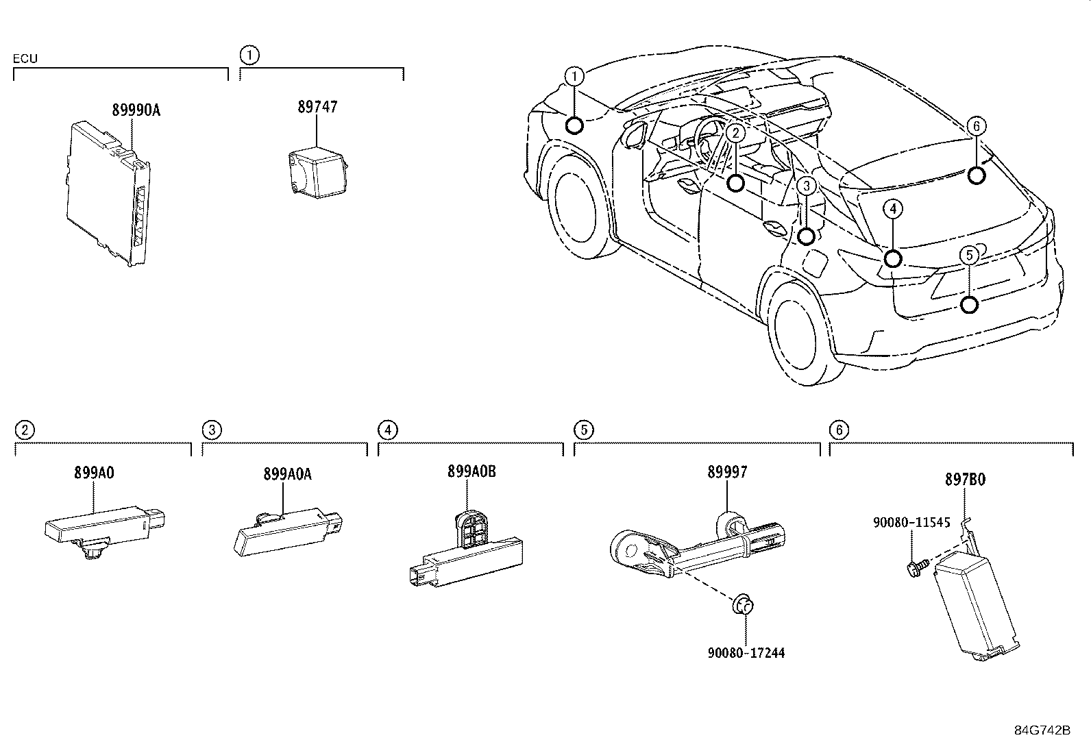 Toyota 89990-0E130 COMPUTER ASSY, SMART KEY