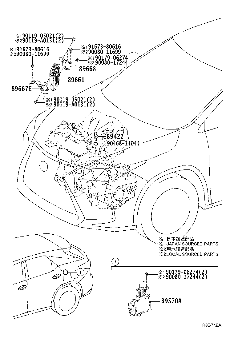 Thumbnail 2 for 89668-0E100