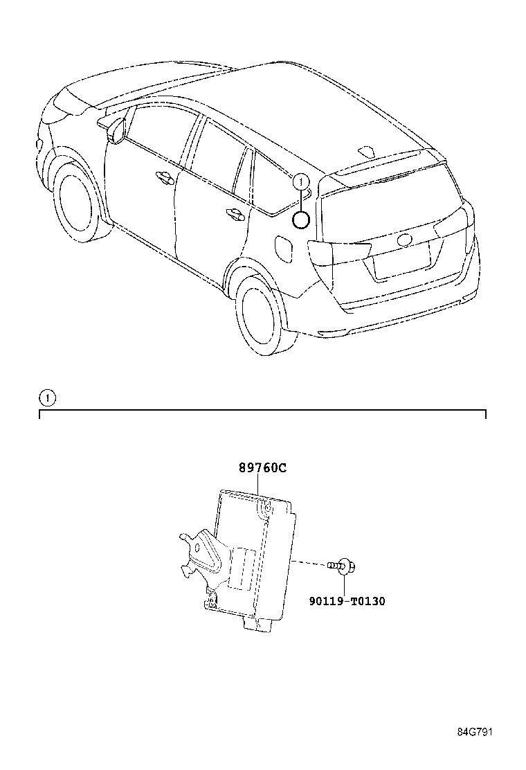 89760-71060 RECEIVER ASSY, TIRE PRESSURE MONITOR product image
