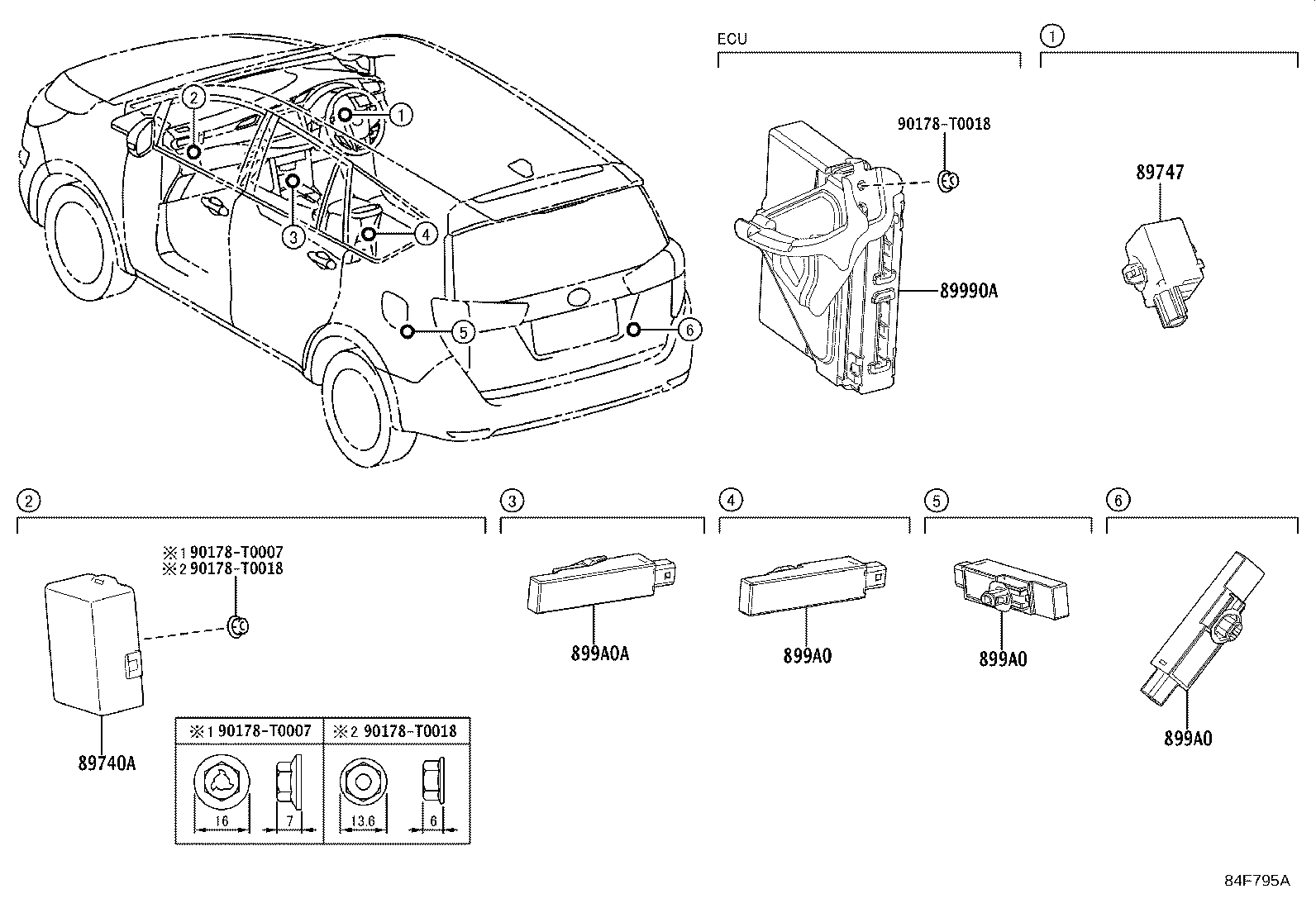 89741-0K080 RECEIVER, DOOR CONTROL product image
