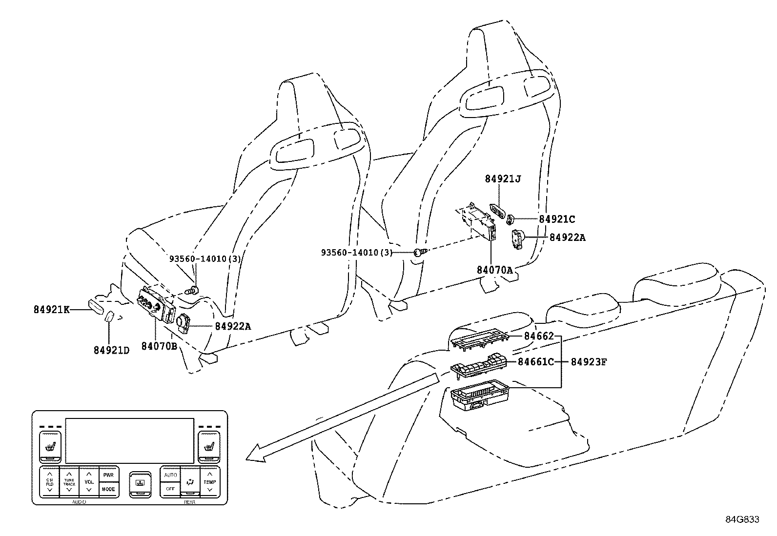 89539-30170 BRACKET, COMPUTER product image