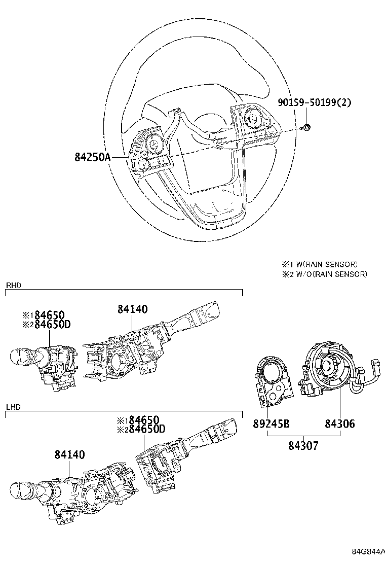 84308-47070 CABLE SUB-ASSY, SPIRAL product image