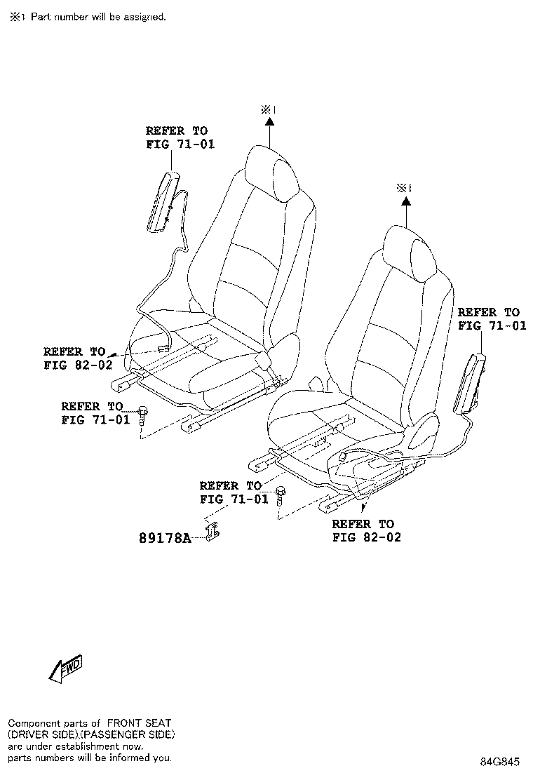 89170-WB007 SENSOR ASSY, AIR BAG product image