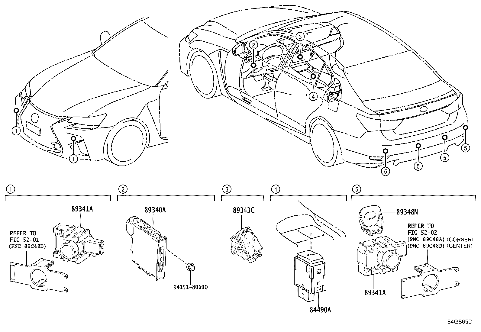 Toyota 89340-30230 COMPUTER ASSY, CLEARANCE WARNING