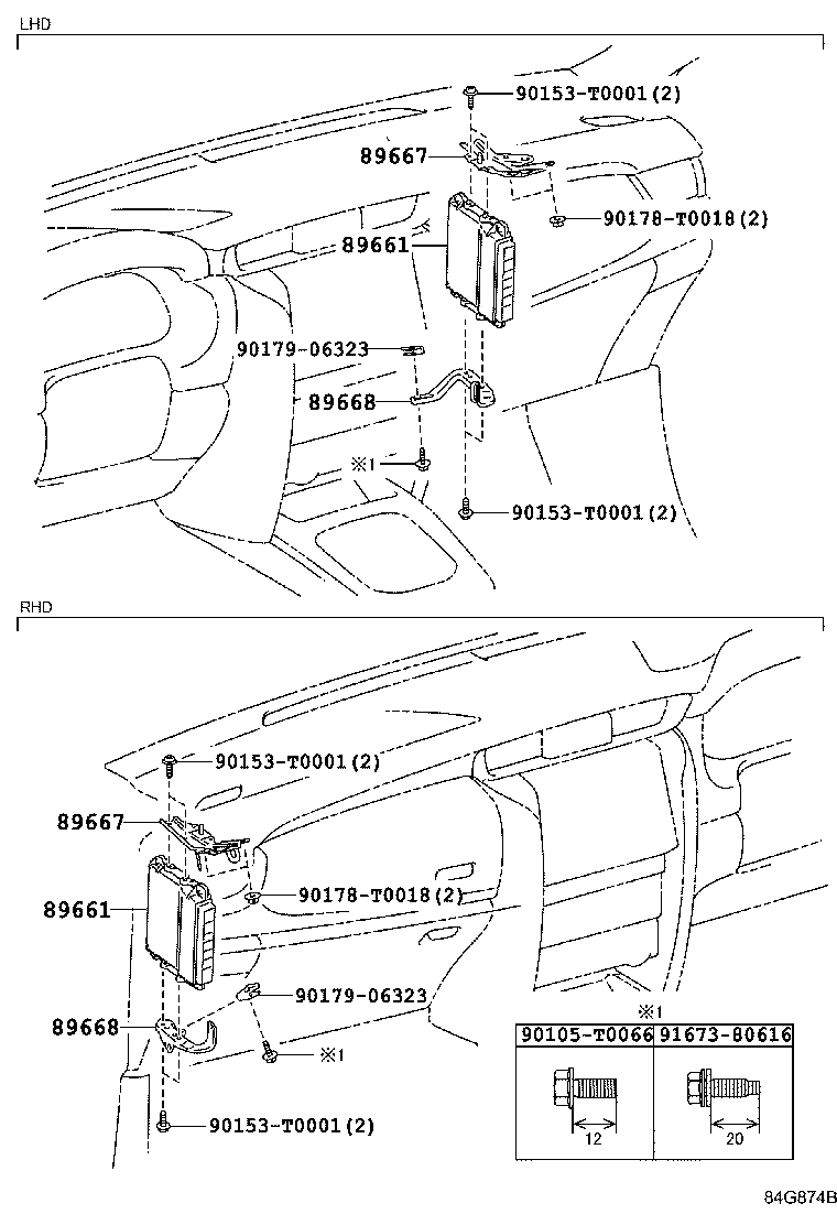89668-0K190 BRACKET, ENGINE CONTROL COMPUTER, NO.2 product image