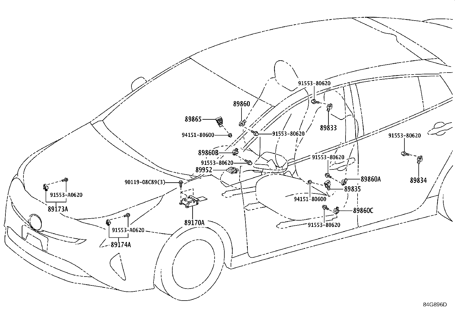 89170-47860 COMPUTER ASSY, AIR BAG product image
