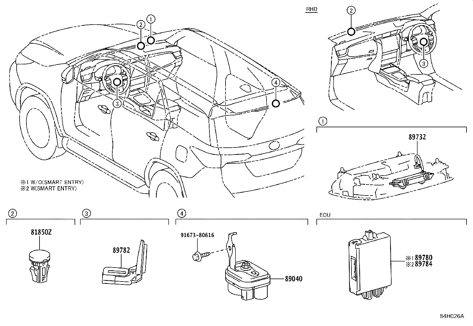 81850-0K030 LAMP ASSY, THEFT WARNING INDICATOR product image