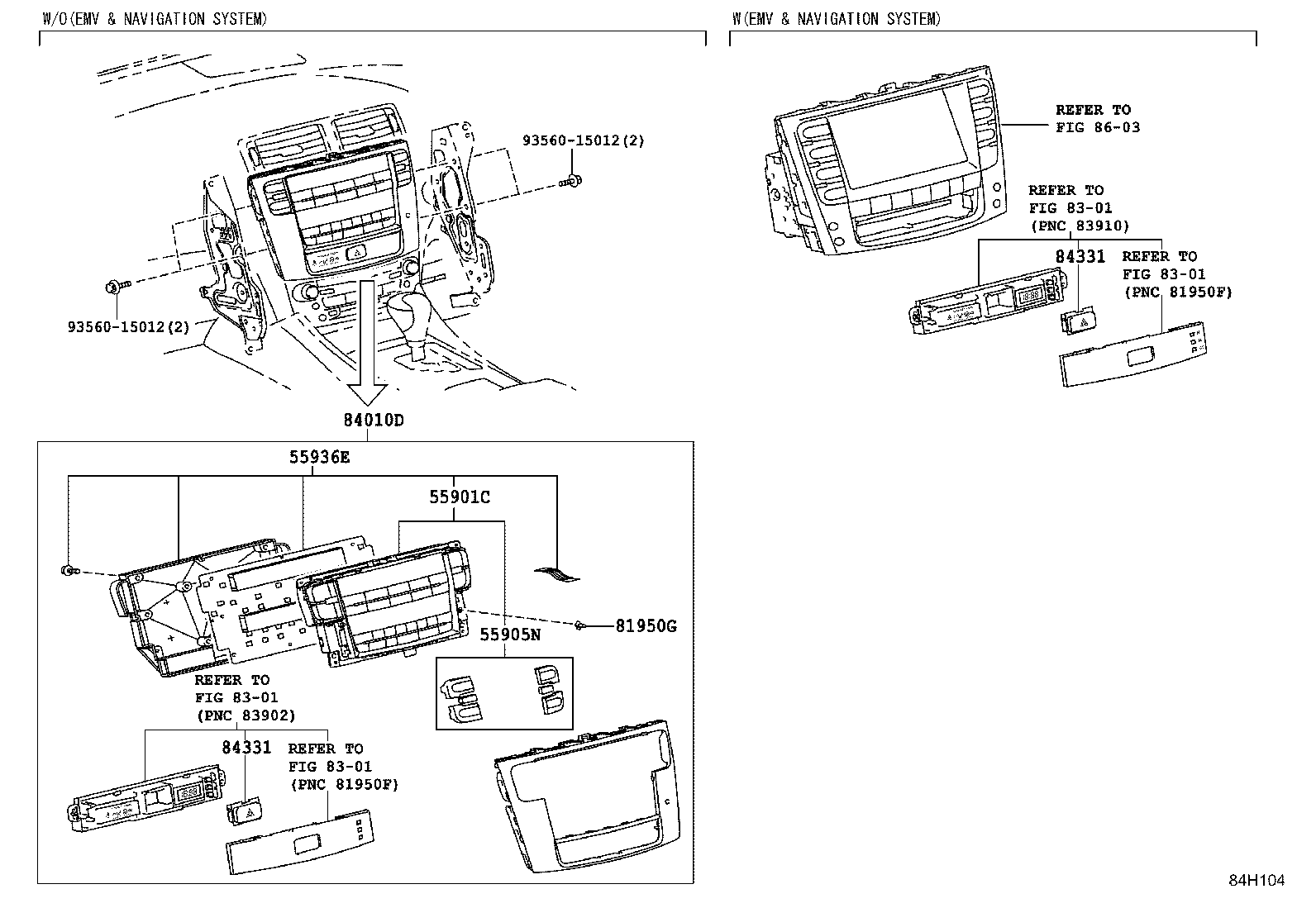 84040-53190 MASTER SWITCH ASSY, POWER WINDOW REGULATOR product image