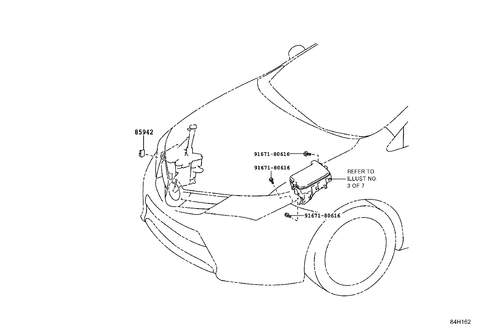 84332-12550 SWITCH ASSY, HAZARD WARNING SIGNAL product image