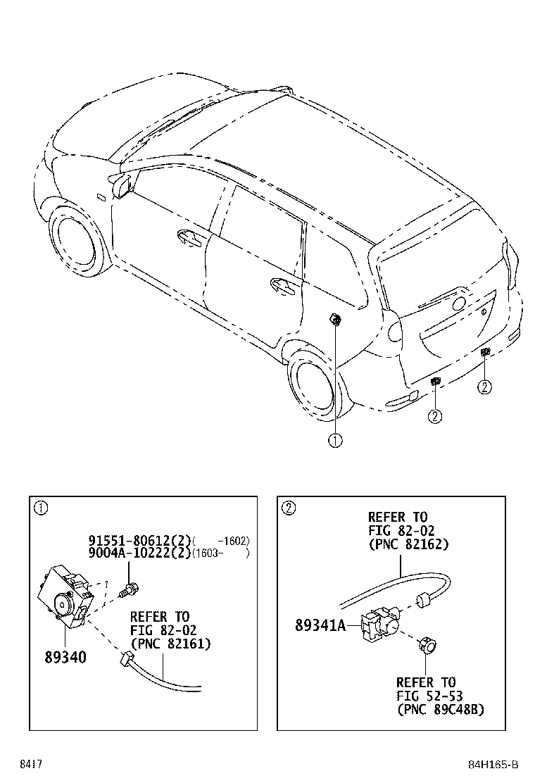Toyota 89341-BZ120 SENSOR, ULTRASONIC, NO.1