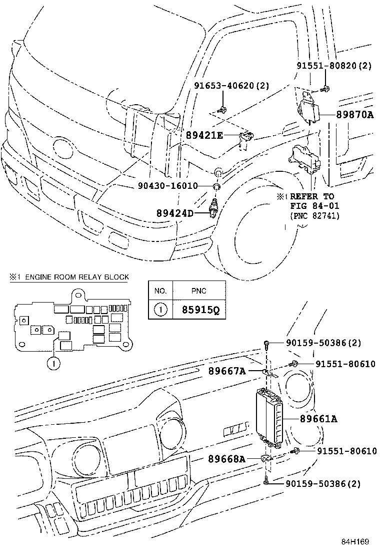 89667-37200 BRACKET, ENGINE CONTROL COMPUTER, NO.1 product image