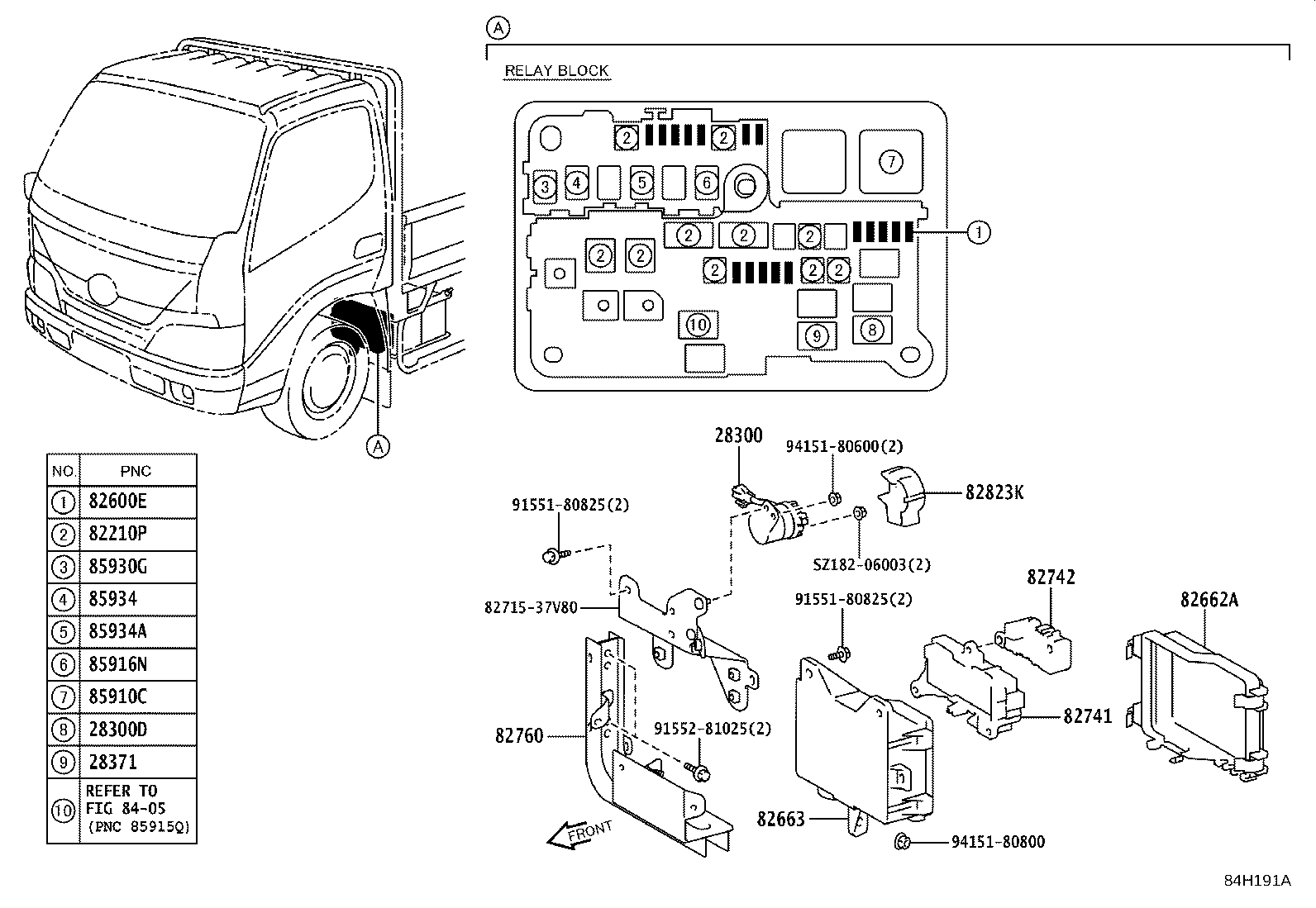 84152-37081 SWITCH, HEADLAMP LEVELING product image