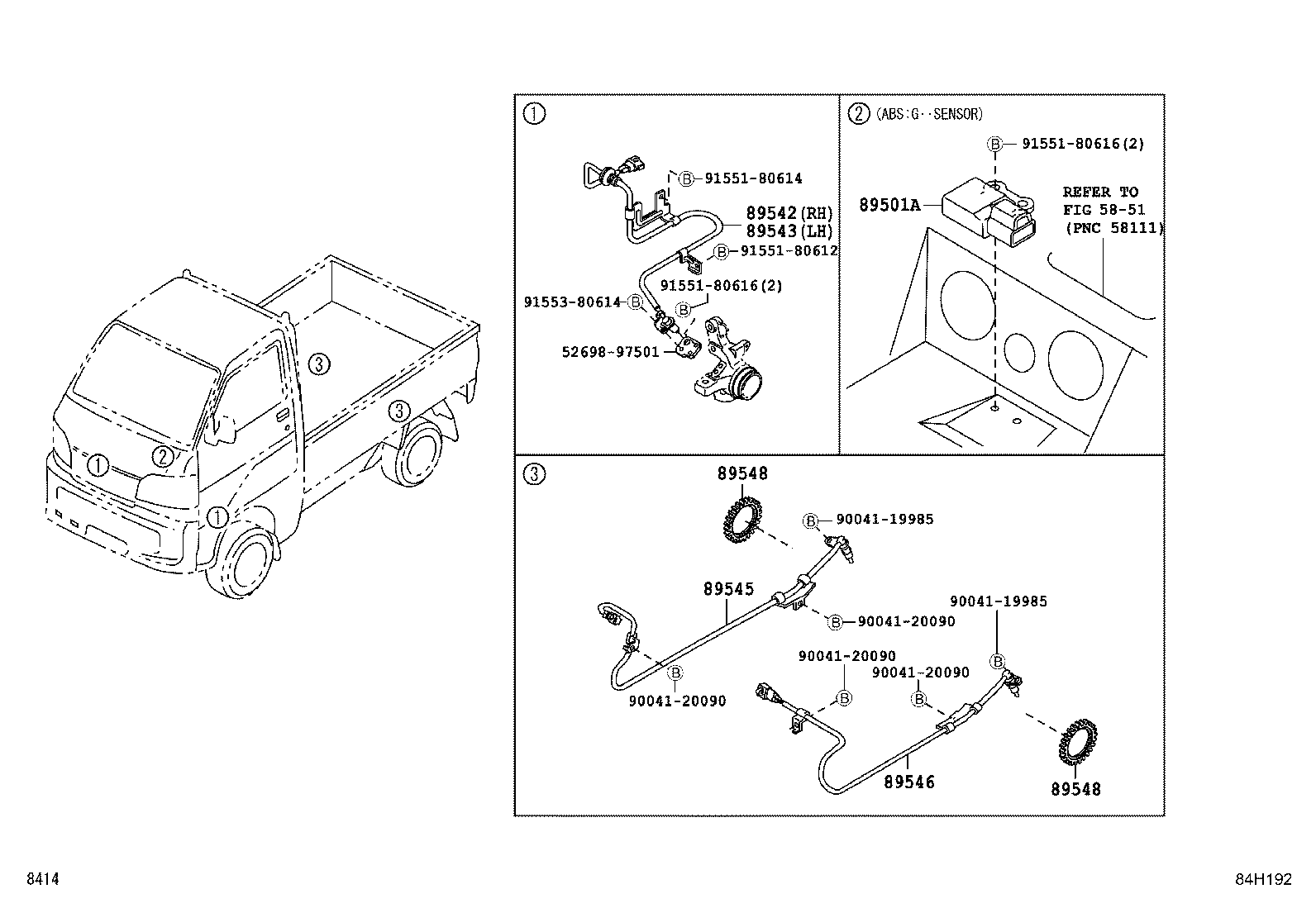 89544-97504 SENSOR, SPEED, REAR RH product image