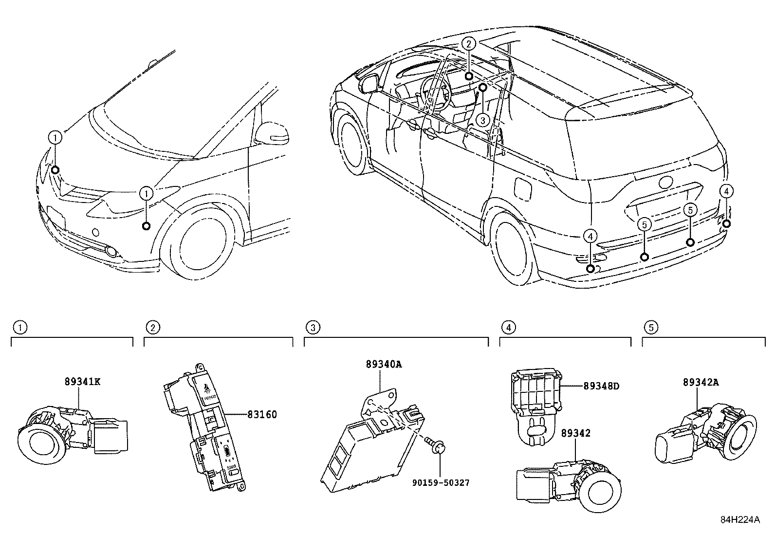 83160-28061 INDICATOR ASSY, CLEARANCE WARNING product image